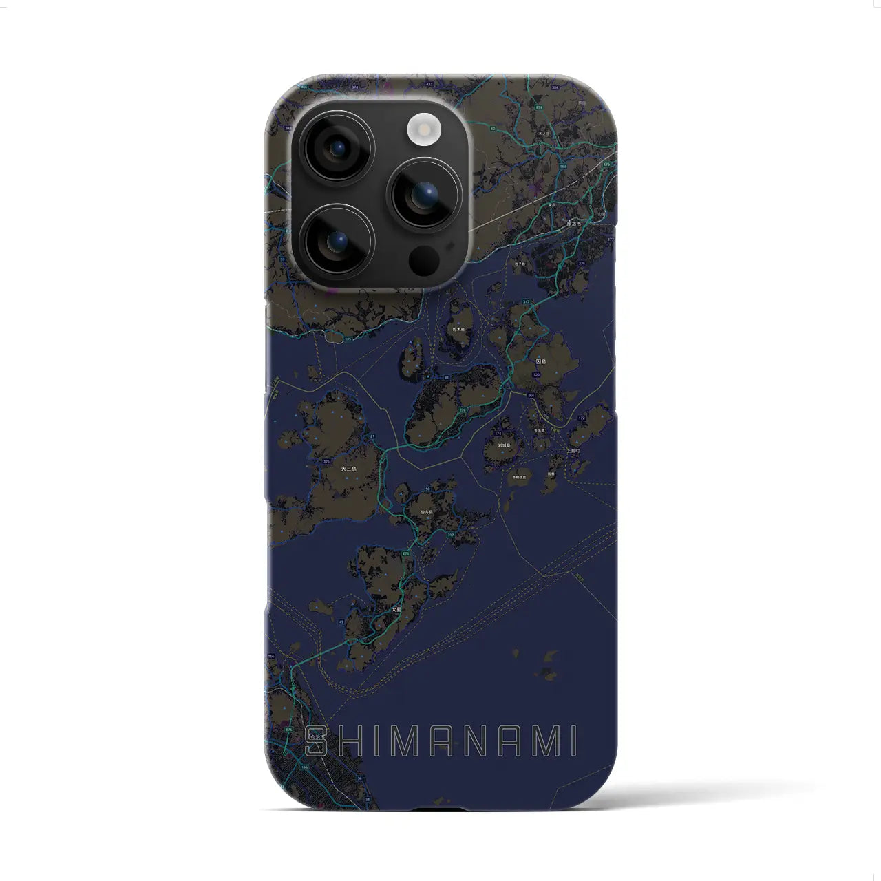 【しまなみ2(広島県)】地図柄iPhoneケース(バックカバータイプ)