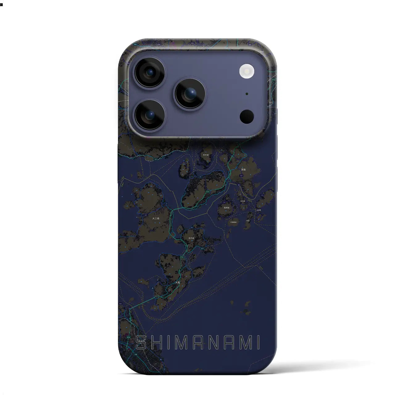 【しまなみ2(広島県)】地図柄iPhoneケース(バックカバータイプ)