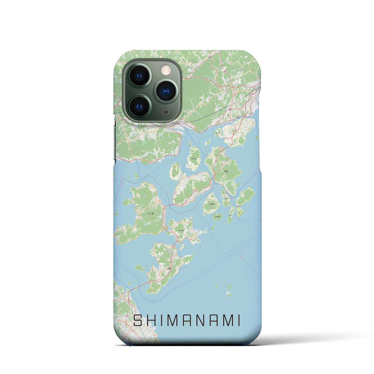 【しまなみ2(広島県)】地図柄iPhoneケース(バックカバータイプ)