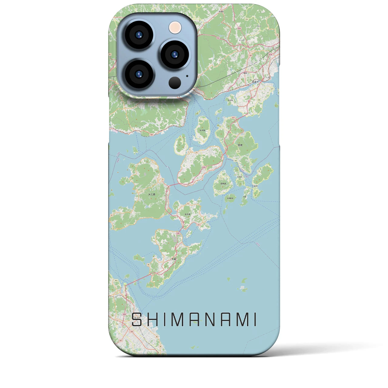 【しまなみ2(広島県)】地図柄iPhoneケース(バックカバータイプ)