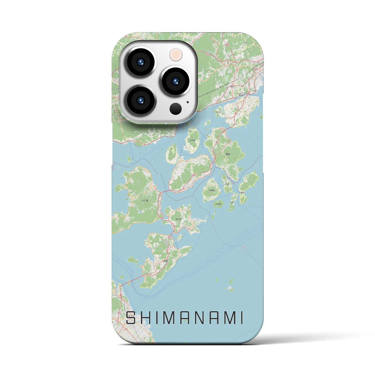【しまなみ2(広島県)】地図柄iPhoneケース(バックカバータイプ)