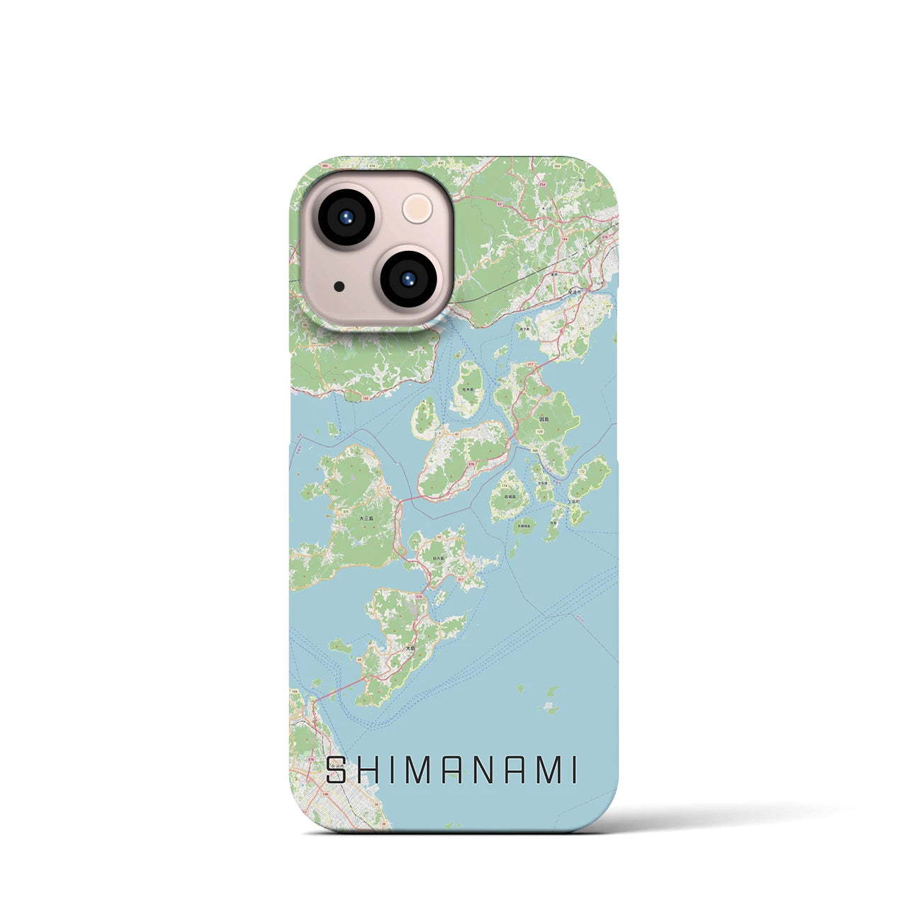 【しまなみ2(広島県)】地図柄iPhoneケース(バックカバータイプ)