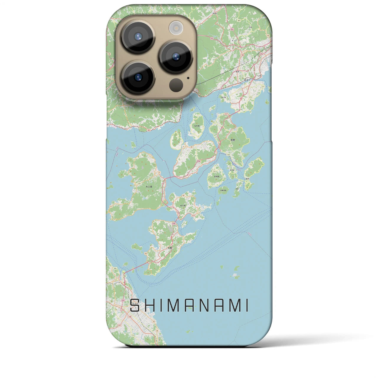 【しまなみ2(広島県)】地図柄iPhoneケース(バックカバータイプ)