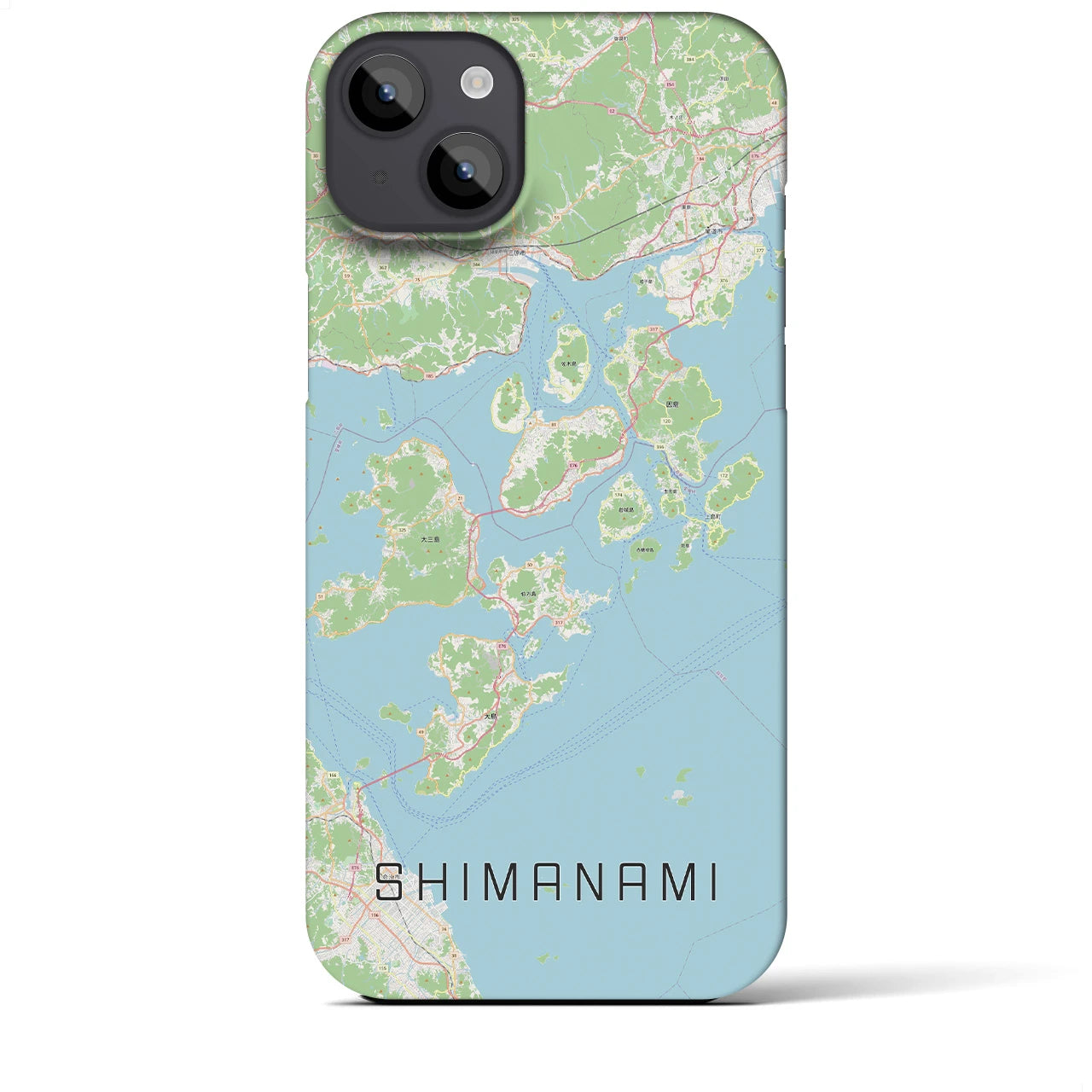 【しまなみ2(広島県)】地図柄iPhoneケース(バックカバータイプ)