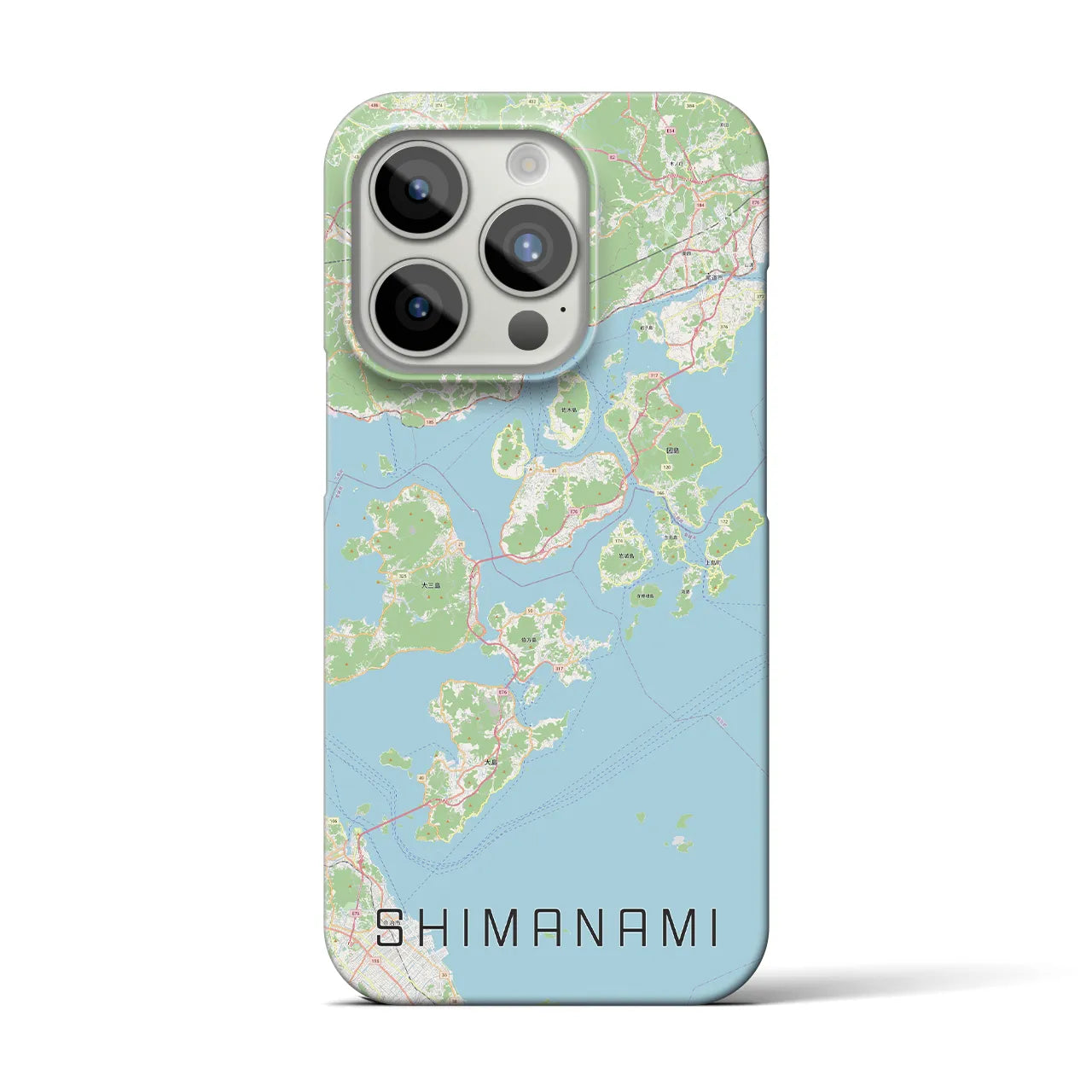 【しまなみ2(広島県)】地図柄iPhoneケース(バックカバータイプ)
