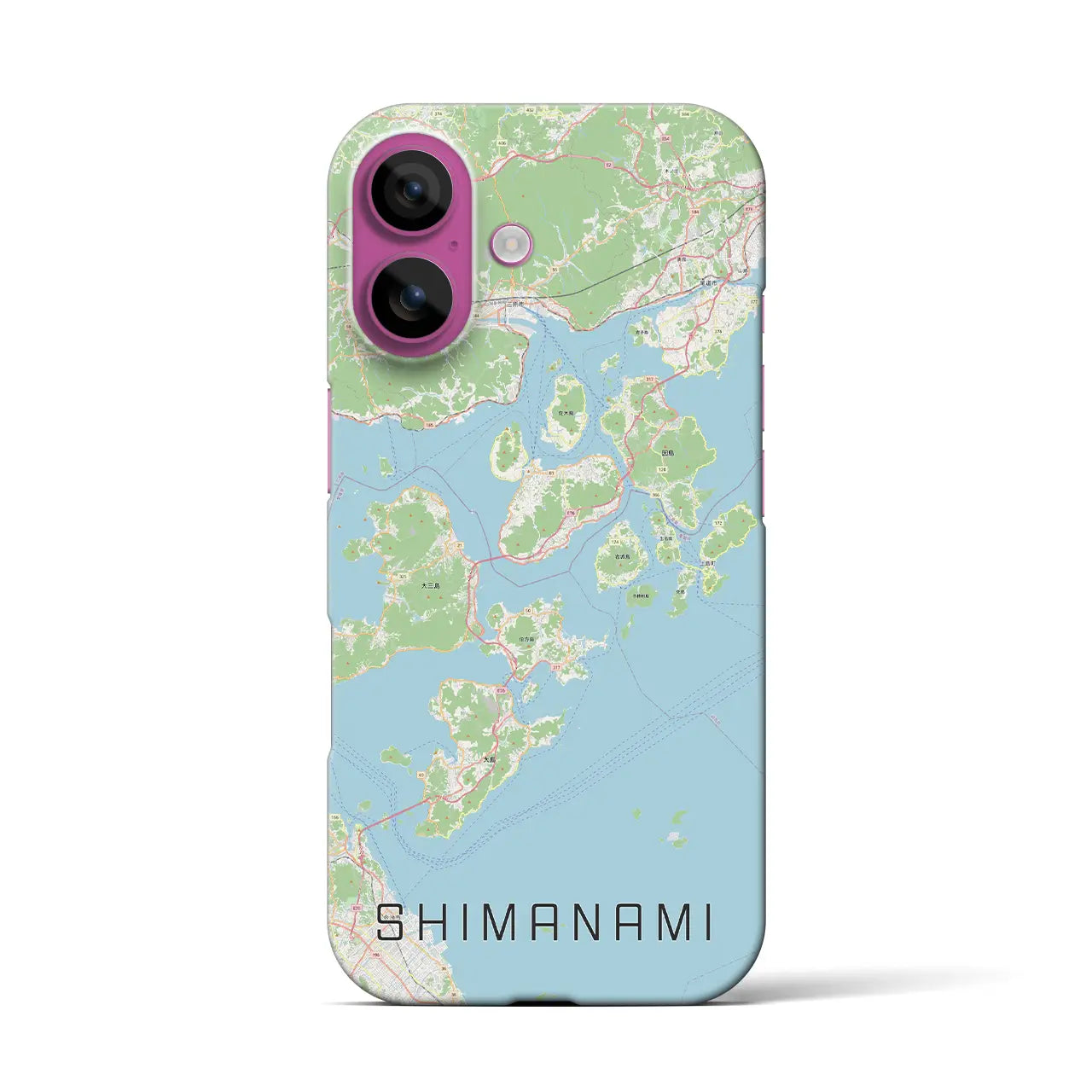【しまなみ2(広島県)】地図柄iPhoneケース(バックカバータイプ)