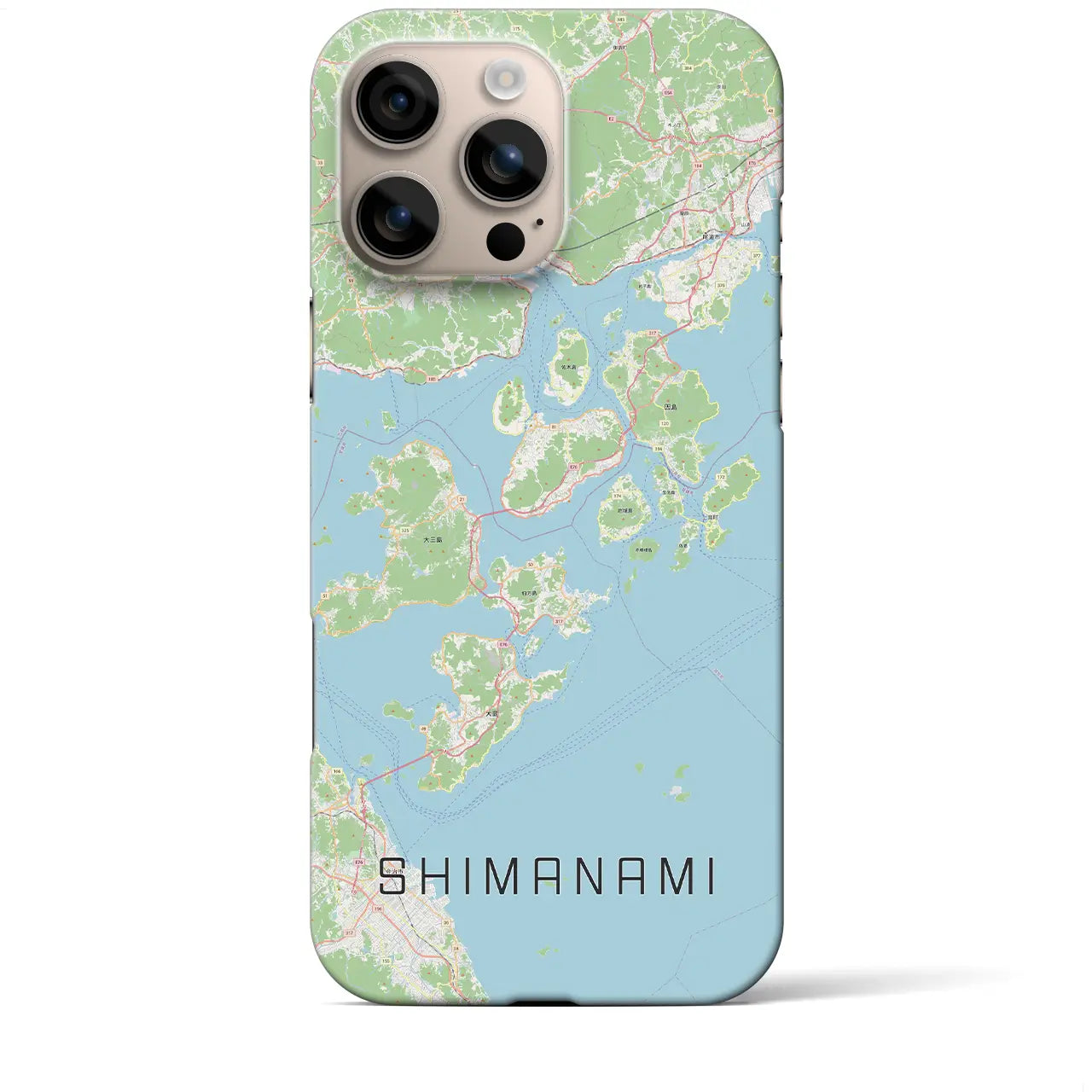 【しまなみ2(広島県)】地図柄iPhoneケース(バックカバータイプ)