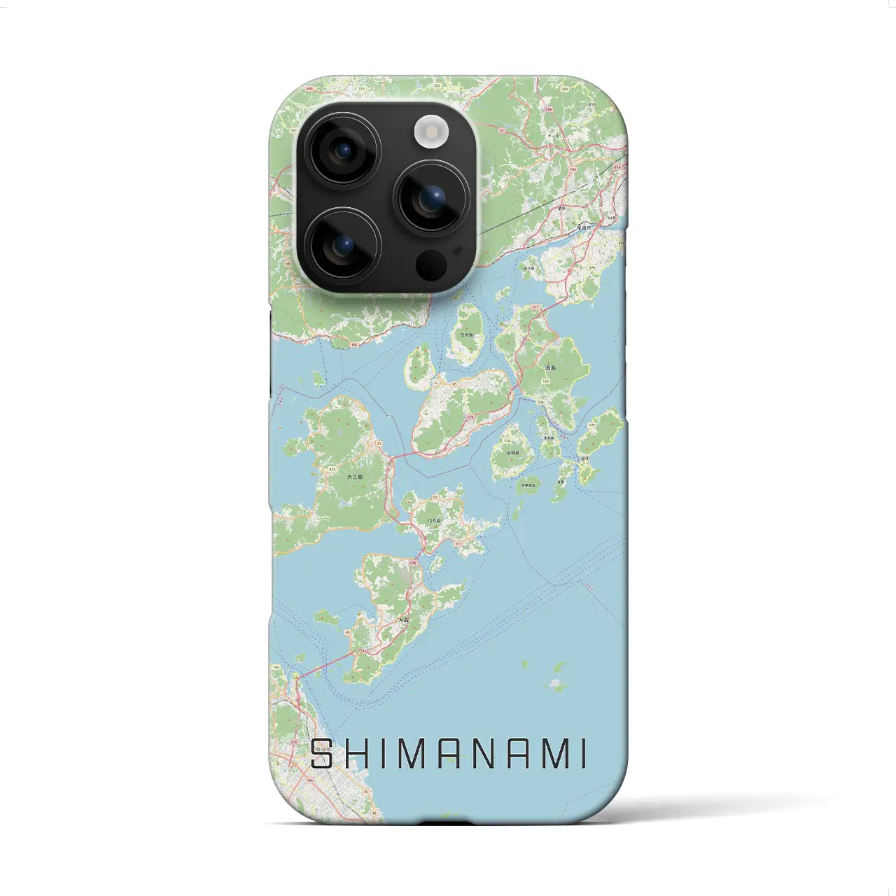 【しまなみ2(広島県)】地図柄iPhoneケース(バックカバータイプ)