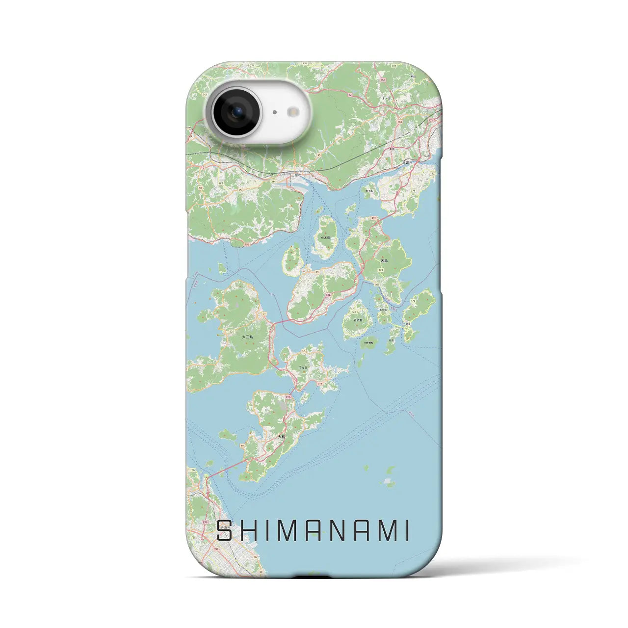 【しまなみ2(広島県)】地図柄iPhoneケース(バックカバータイプ)