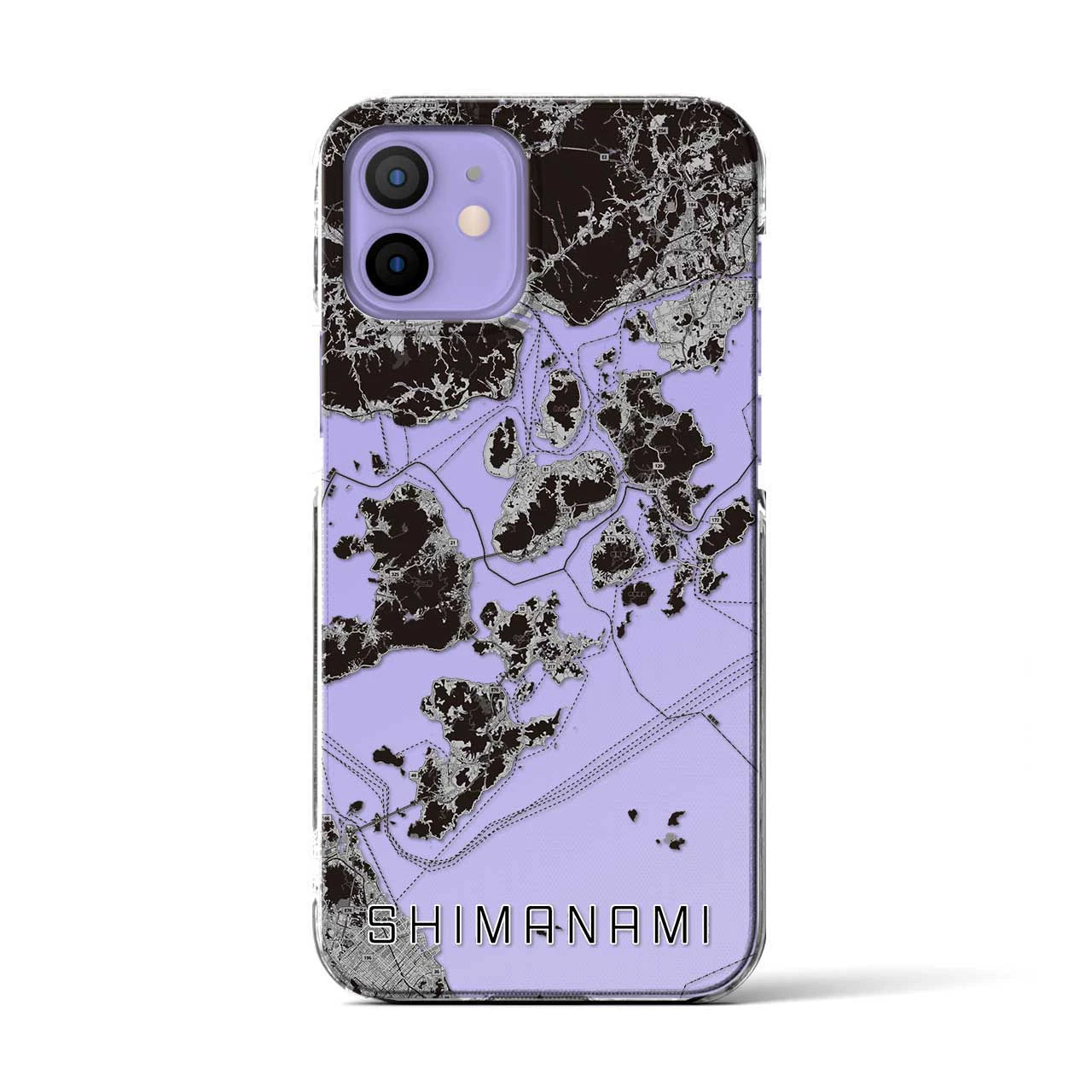 【しまなみ2(広島県)】地図柄iPhoneケース(クリアタイプ)