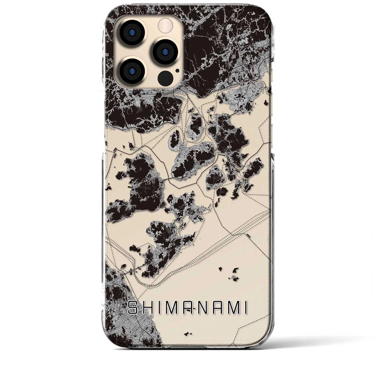 【しまなみ2(広島県)】地図柄iPhoneケース(クリアタイプ)