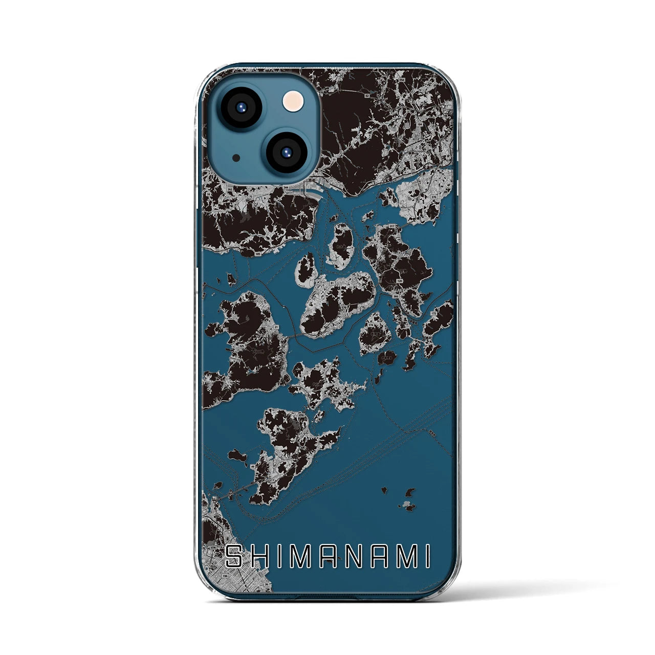 【しまなみ2(広島県)】地図柄iPhoneケース(クリアタイプ)