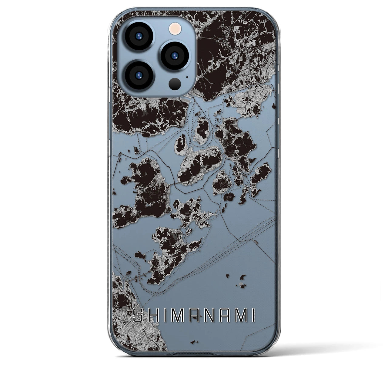 【しまなみ2(広島県)】地図柄iPhoneケース(クリアタイプ)