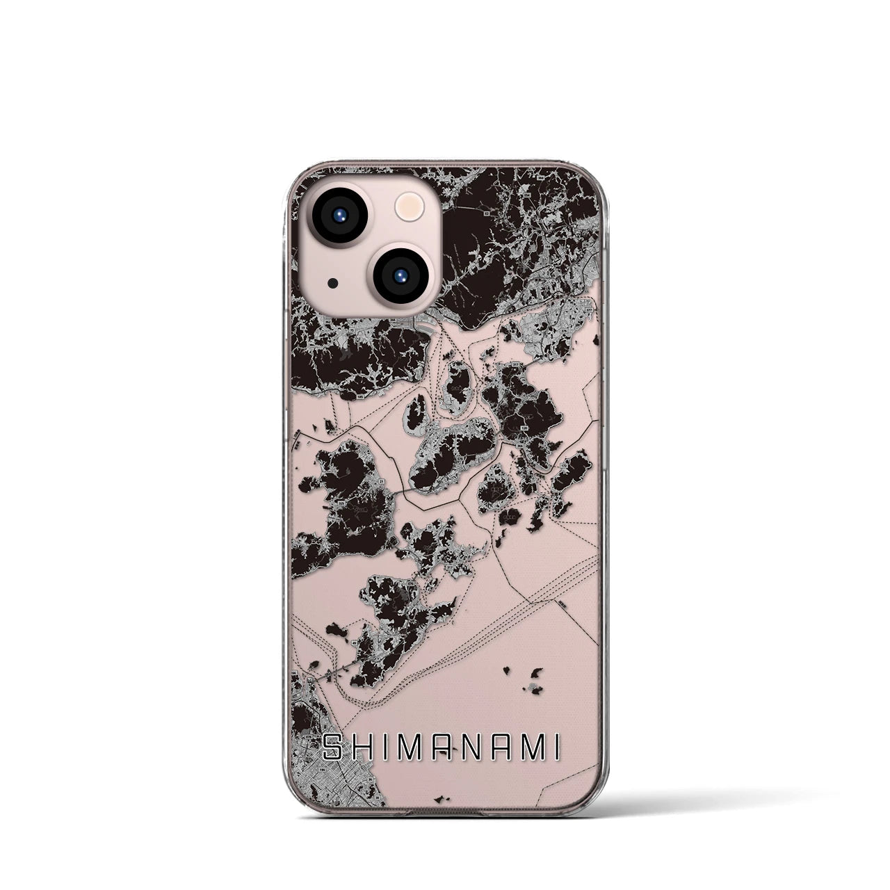 【しまなみ2(広島県)】地図柄iPhoneケース(クリアタイプ)