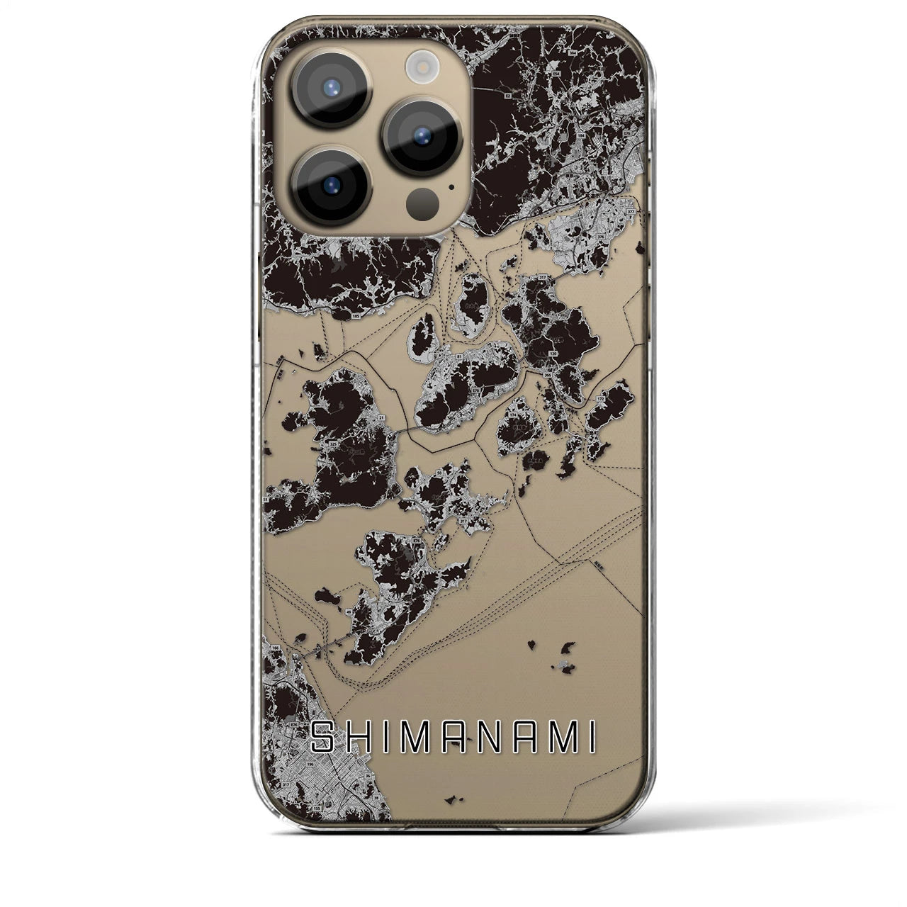 【しまなみ2(広島県)】地図柄iPhoneケース(クリアタイプ)