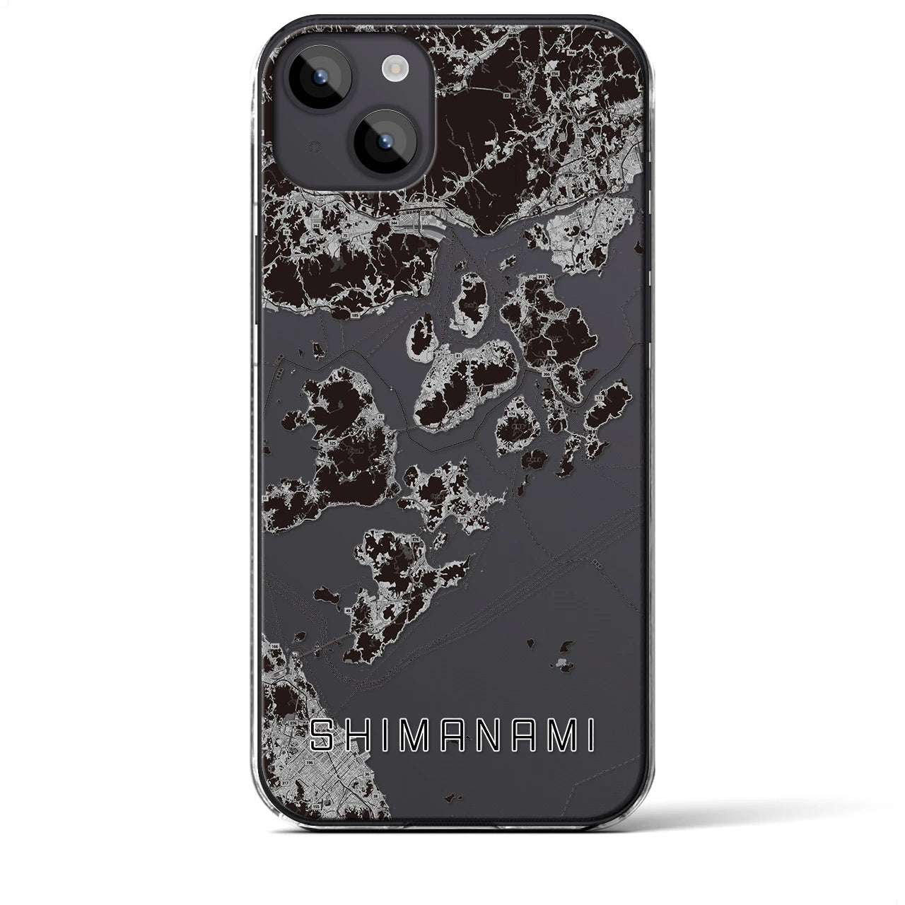 【しまなみ2(広島県)】地図柄iPhoneケース(クリアタイプ)