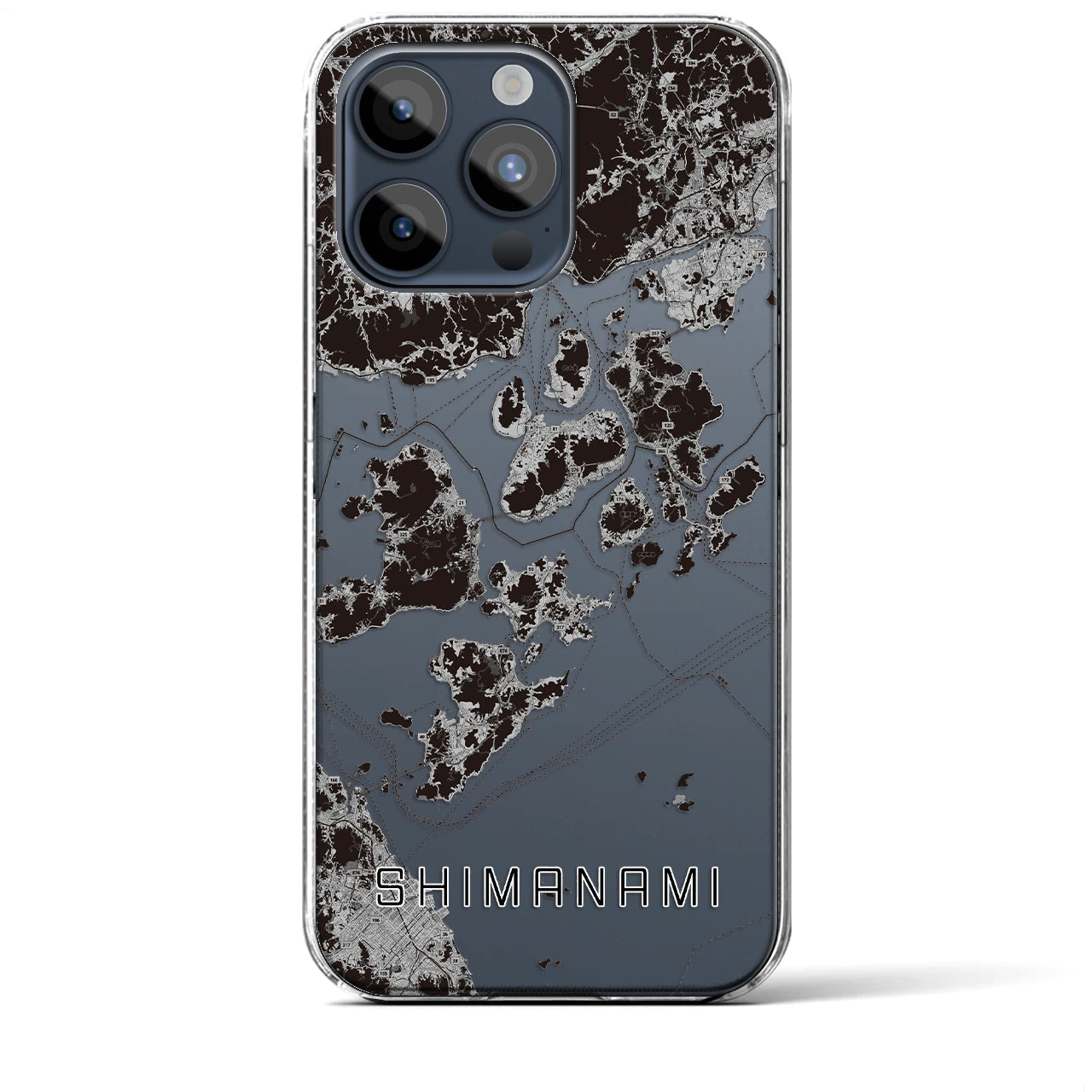 【しまなみ2(広島県)】地図柄iPhoneケース(クリアタイプ)