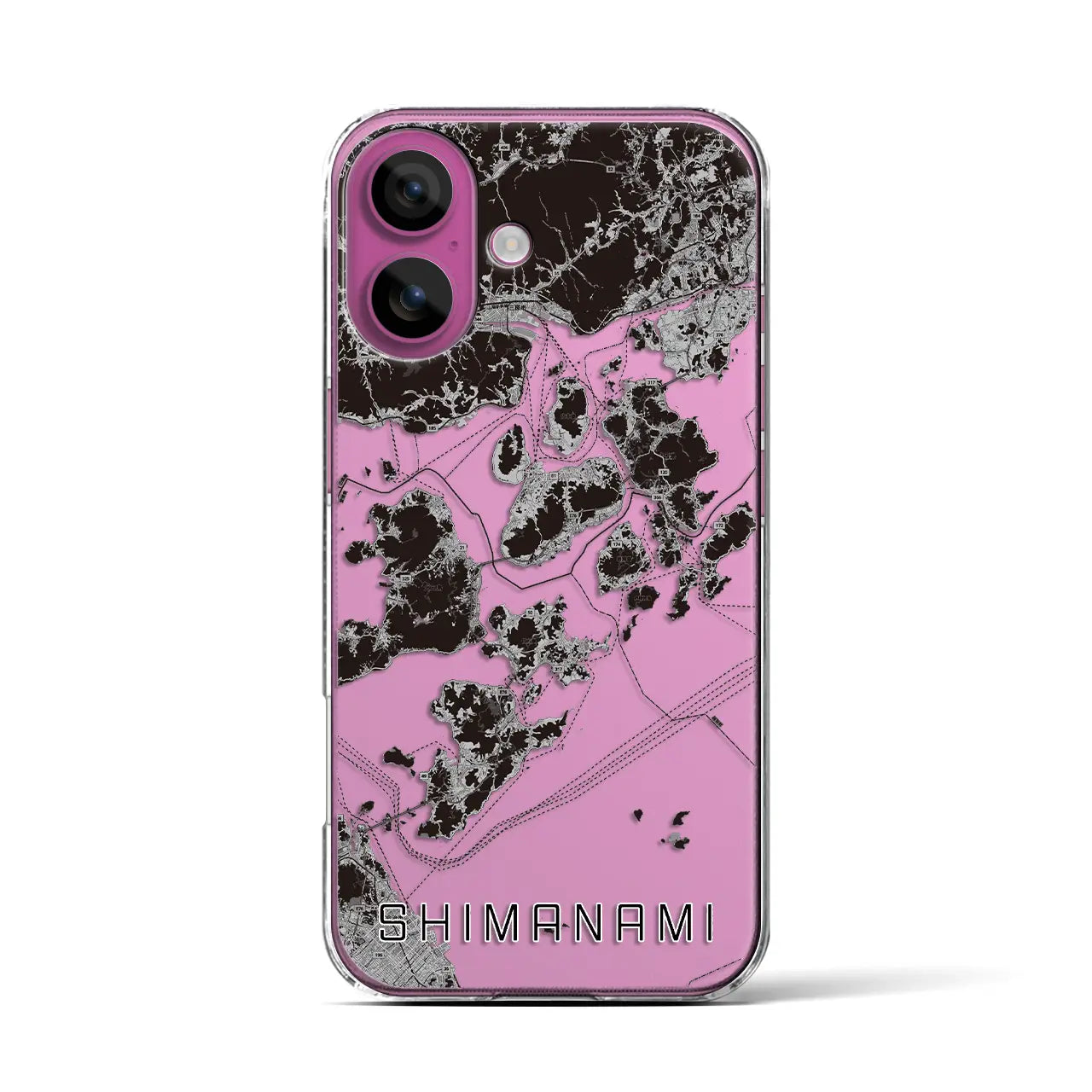 【しまなみ2(広島県)】地図柄iPhoneケース(クリアタイプ)