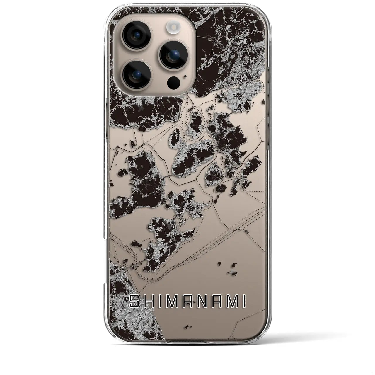 【しまなみ2(広島県)】地図柄iPhoneケース(クリアタイプ)