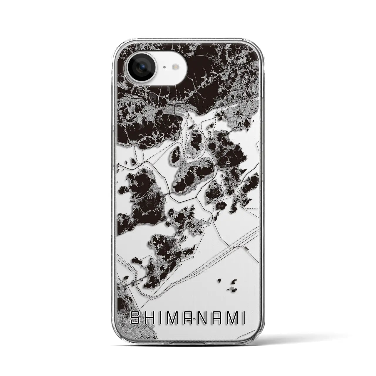 【しまなみ2(広島県)】地図柄iPhoneケース(クリアタイプ)