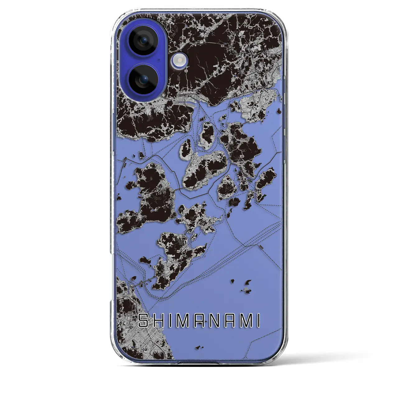 【しまなみ2(広島県)】地図柄iPhoneケース(クリアタイプ)