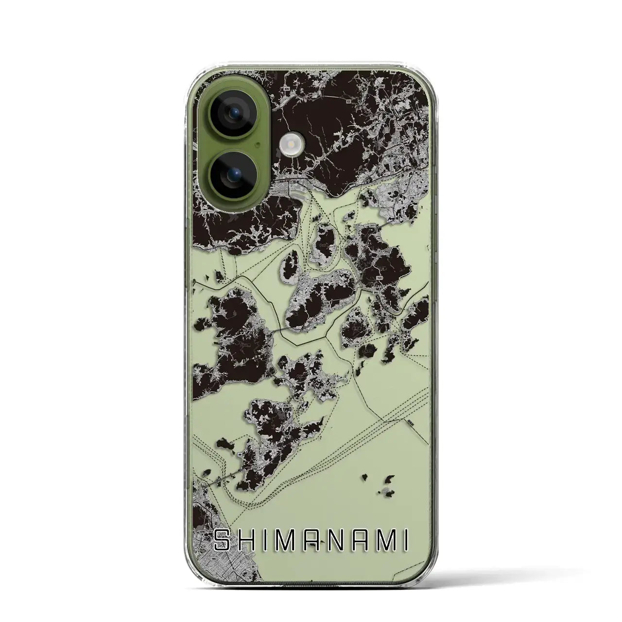 【しまなみ2(広島県)】地図柄iPhoneケース(クリアタイプ)