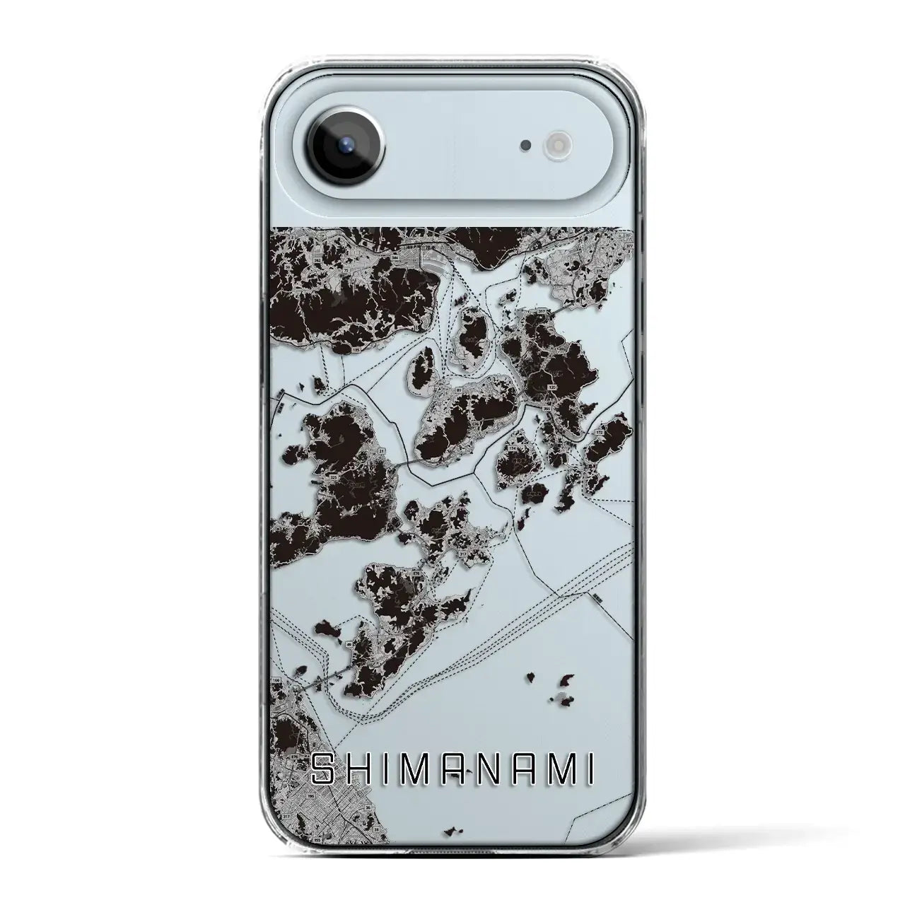 【しまなみ2(広島県)】地図柄iPhoneケース(クリアタイプ)