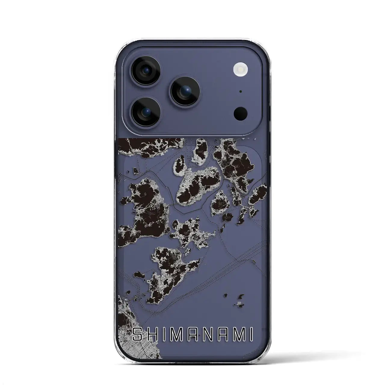 【しまなみ2(広島県)】地図柄iPhoneケース(クリアタイプ)