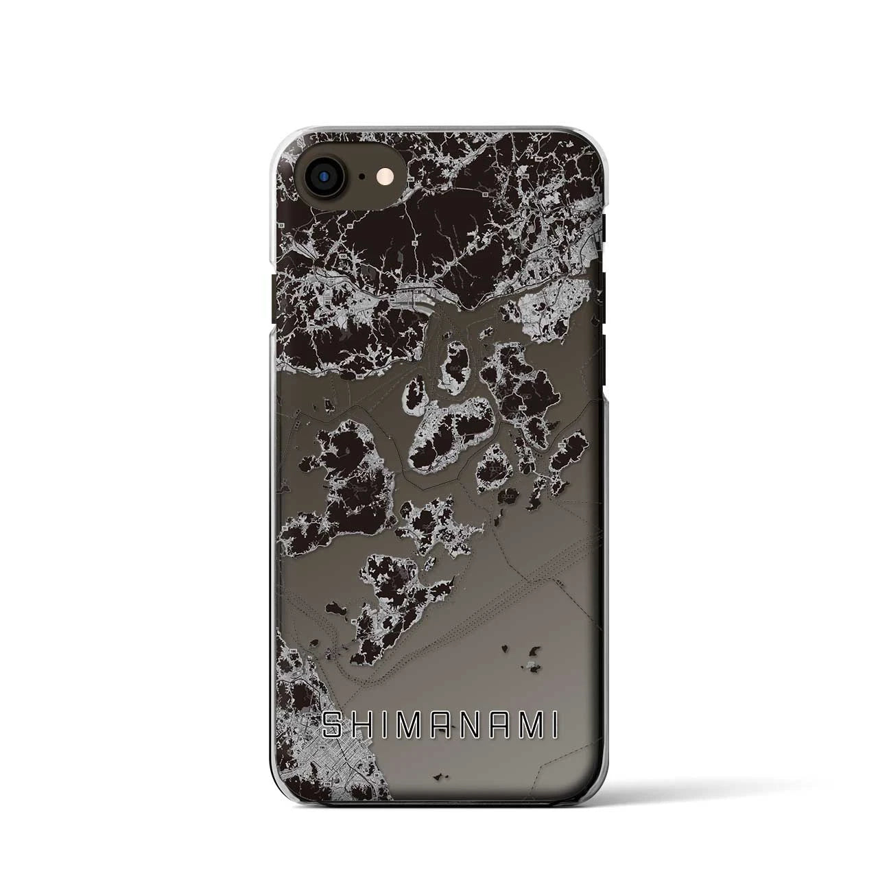 【しまなみ2(広島県)】地図柄iPhoneケース(クリアタイプ)