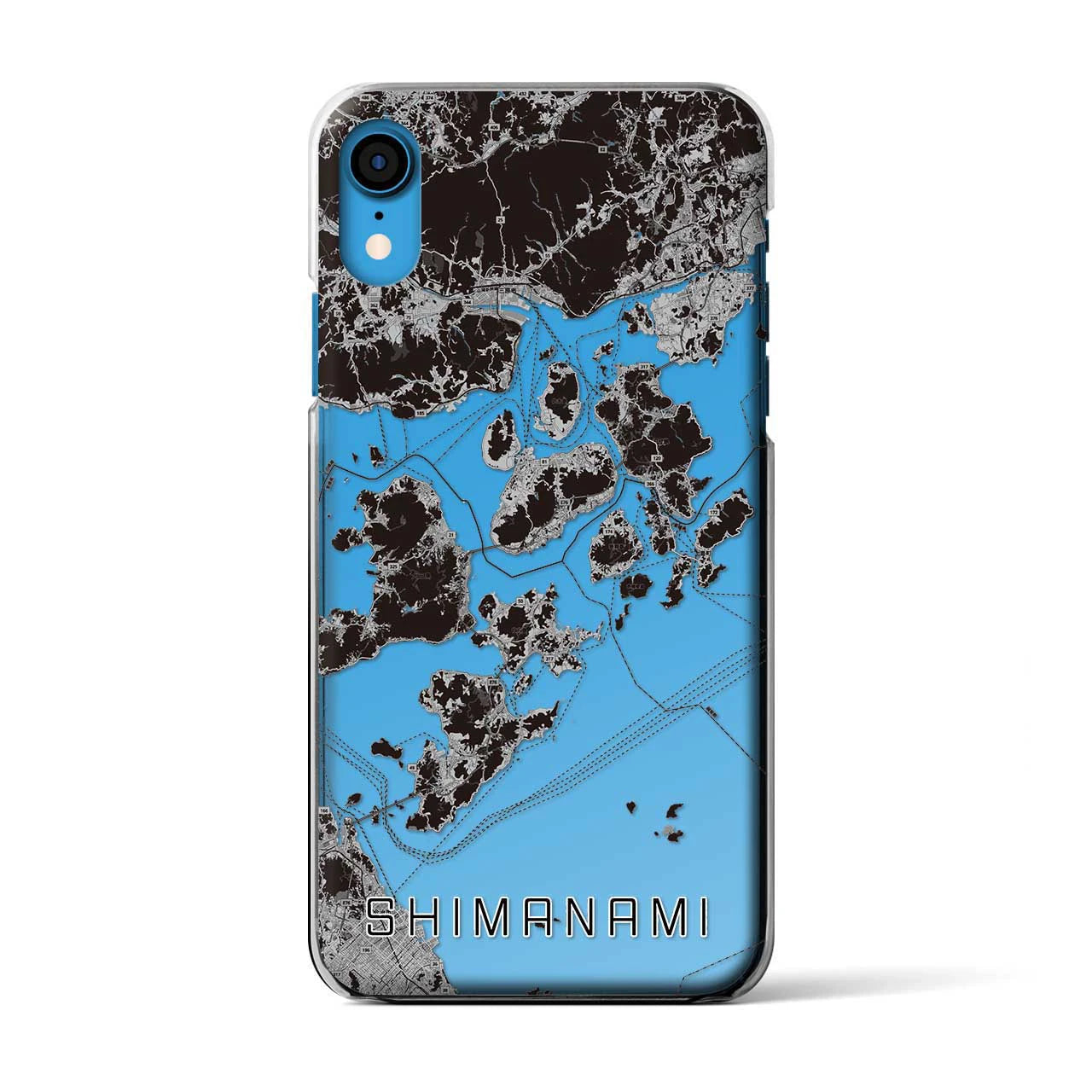 【しまなみ2(広島県)】地図柄iPhoneケース(クリアタイプ)