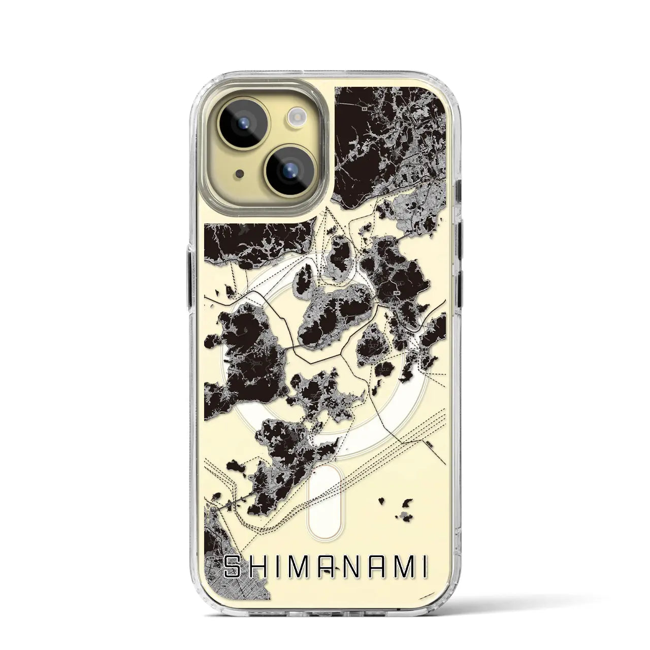 【しまなみ2(広島県)】地図柄iPhoneケース(MagSafeタイプ)