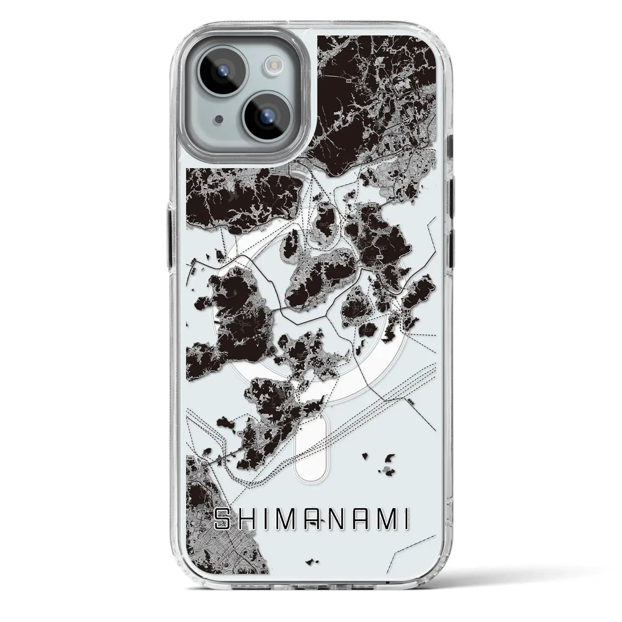 【しまなみ2(広島県)】地図柄iPhoneケース(MagSafeタイプ)