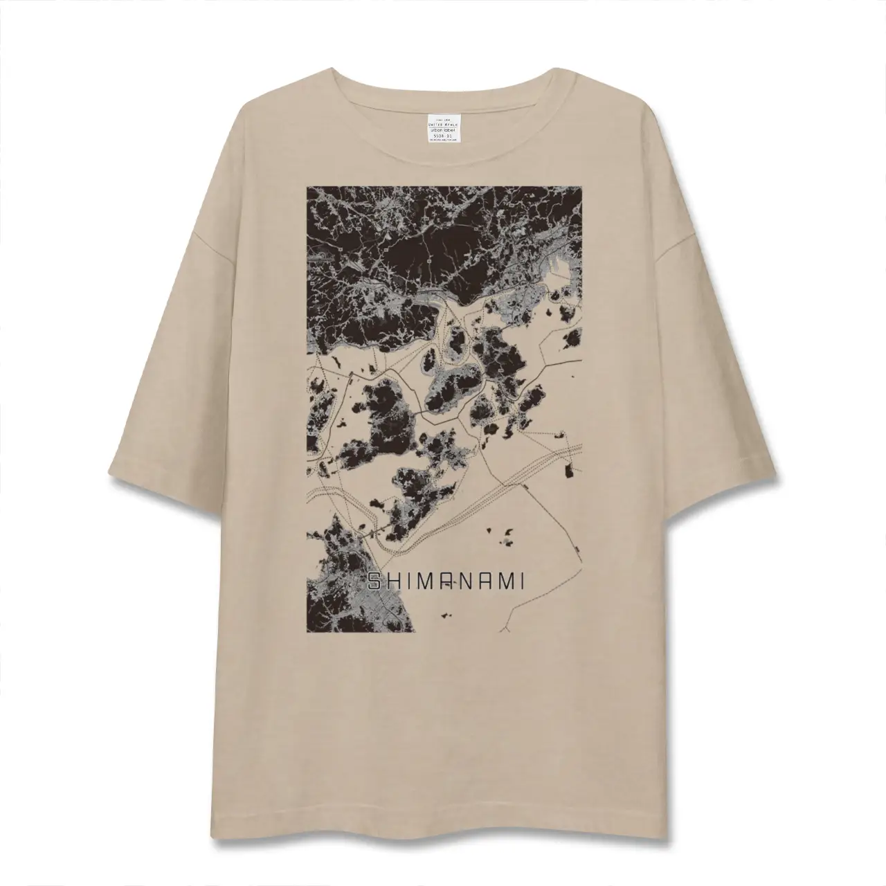 【しまなみ2(広島県)】地図柄ビッグシルエットTシャツ