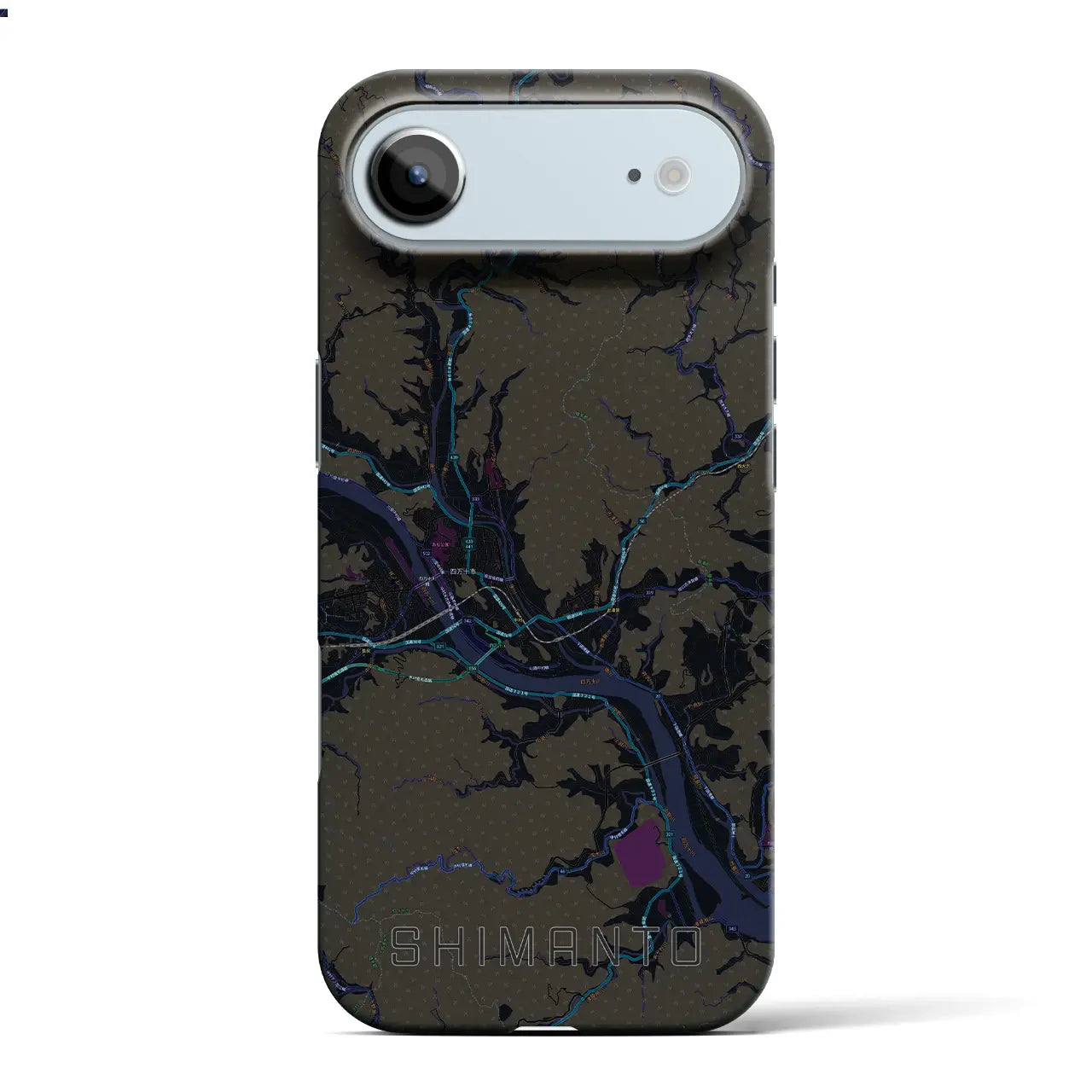 【四万十(高知県)】地図柄iPhoneケース(バックカバータイプ)