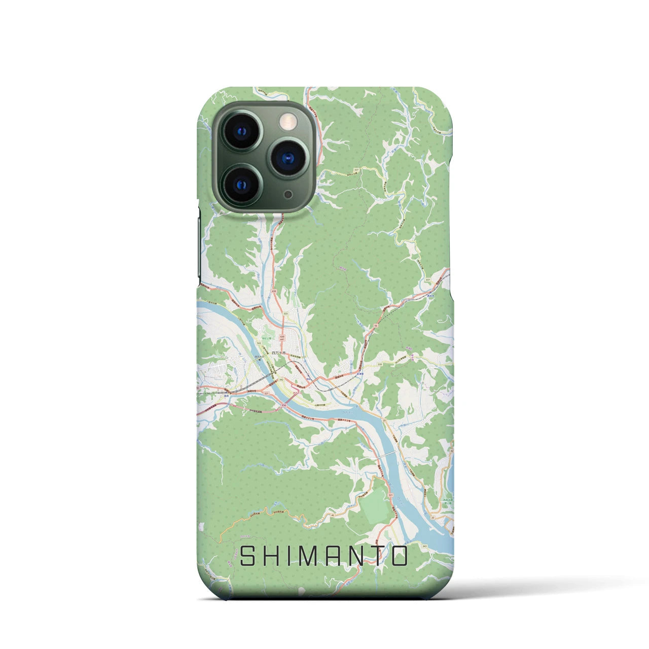 【四万十(高知県)】地図柄iPhoneケース(バックカバータイプ)