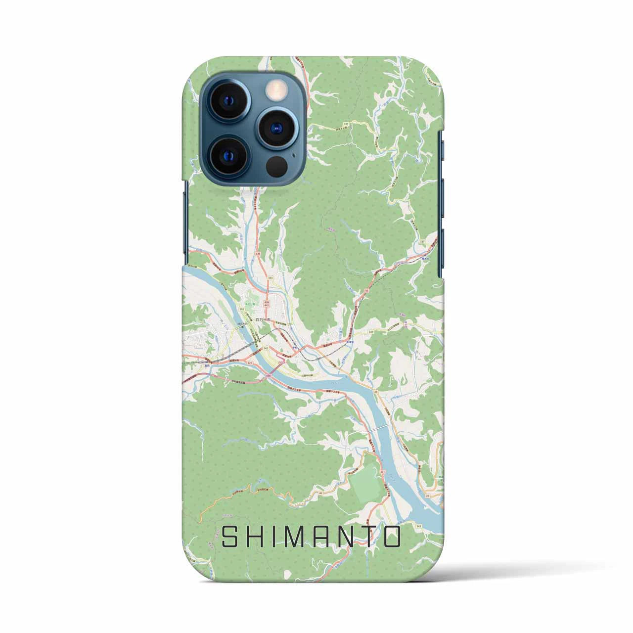 【四万十(高知県)】地図柄iPhoneケース(バックカバータイプ)