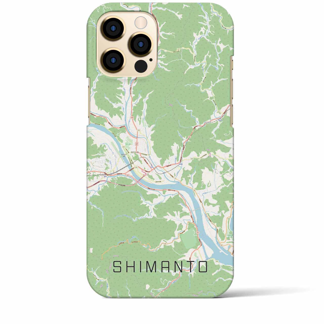 【四万十(高知県)】地図柄iPhoneケース(バックカバータイプ)