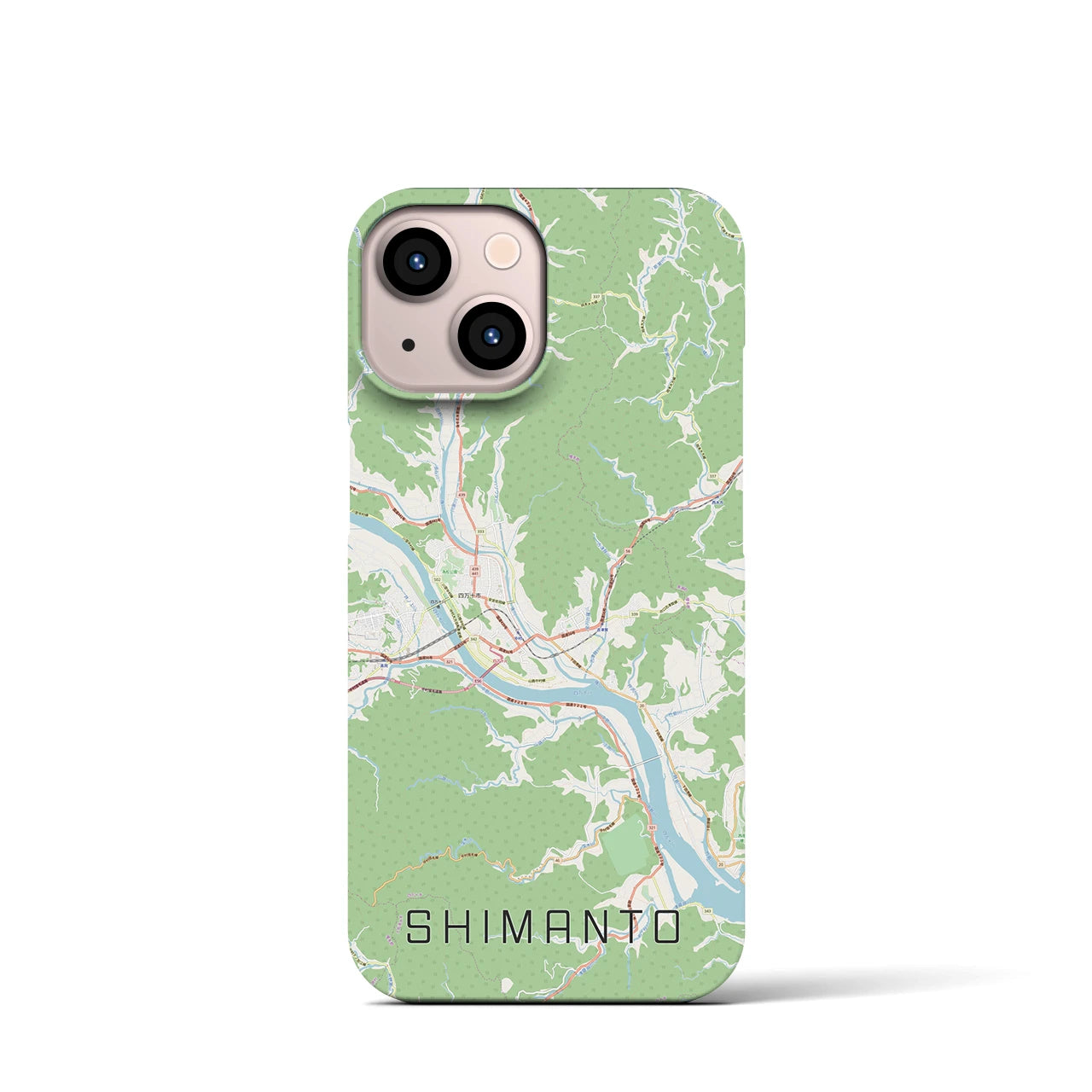 【四万十(高知県)】地図柄iPhoneケース(バックカバータイプ)