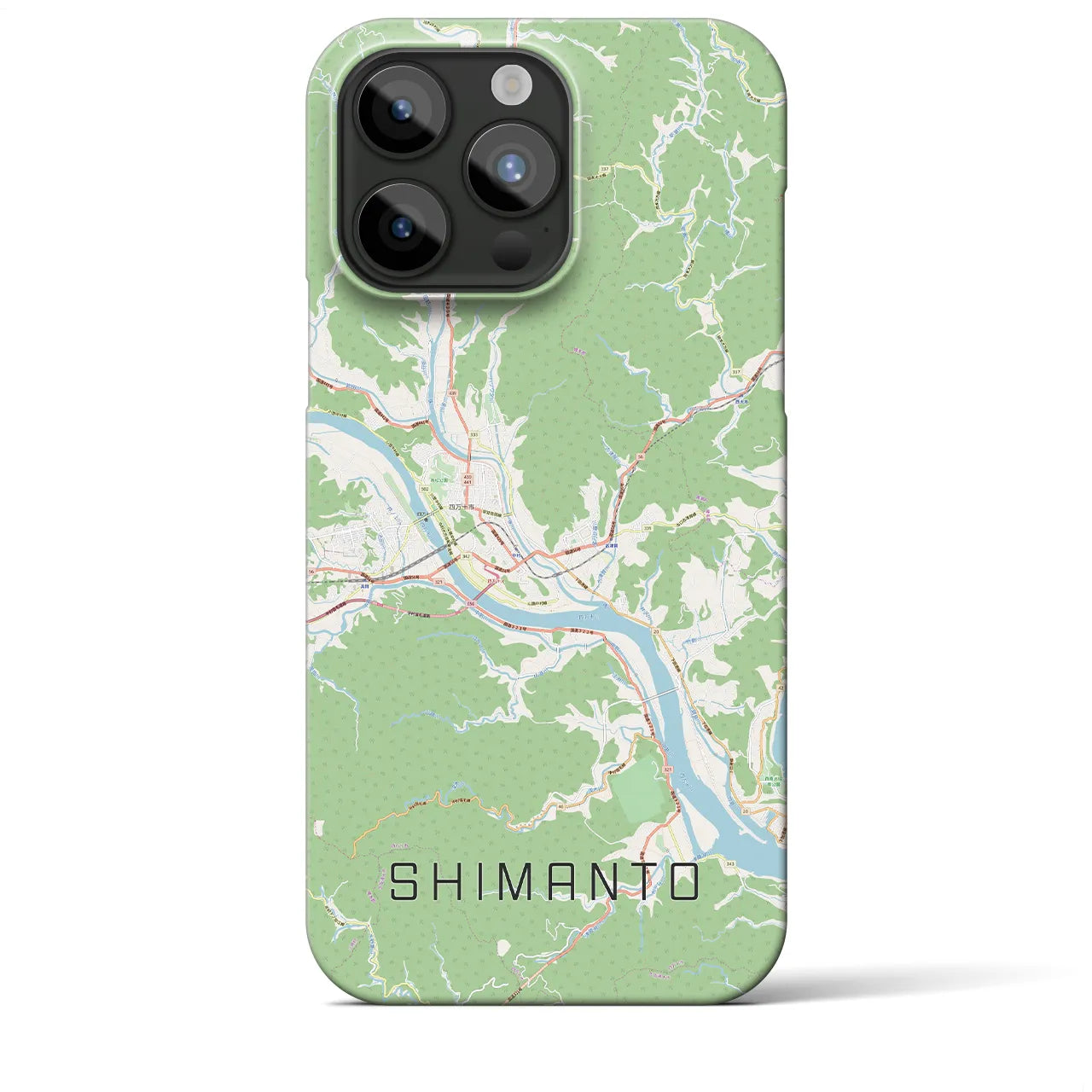 【四万十(高知県)】地図柄iPhoneケース(バックカバータイプ)