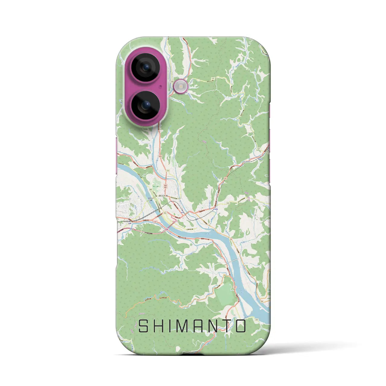 【四万十(高知県)】地図柄iPhoneケース(バックカバータイプ)