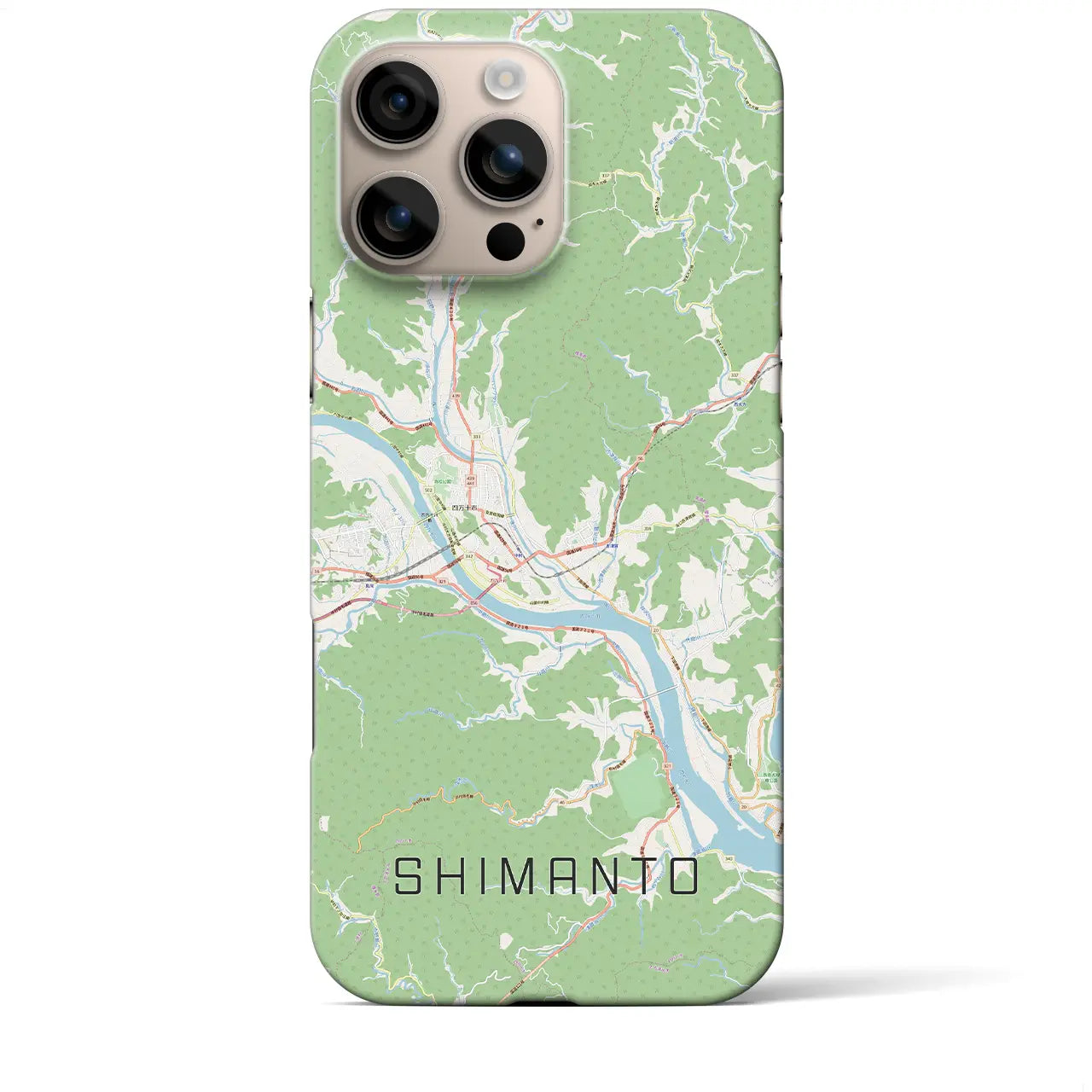 【四万十(高知県)】地図柄iPhoneケース(バックカバータイプ)