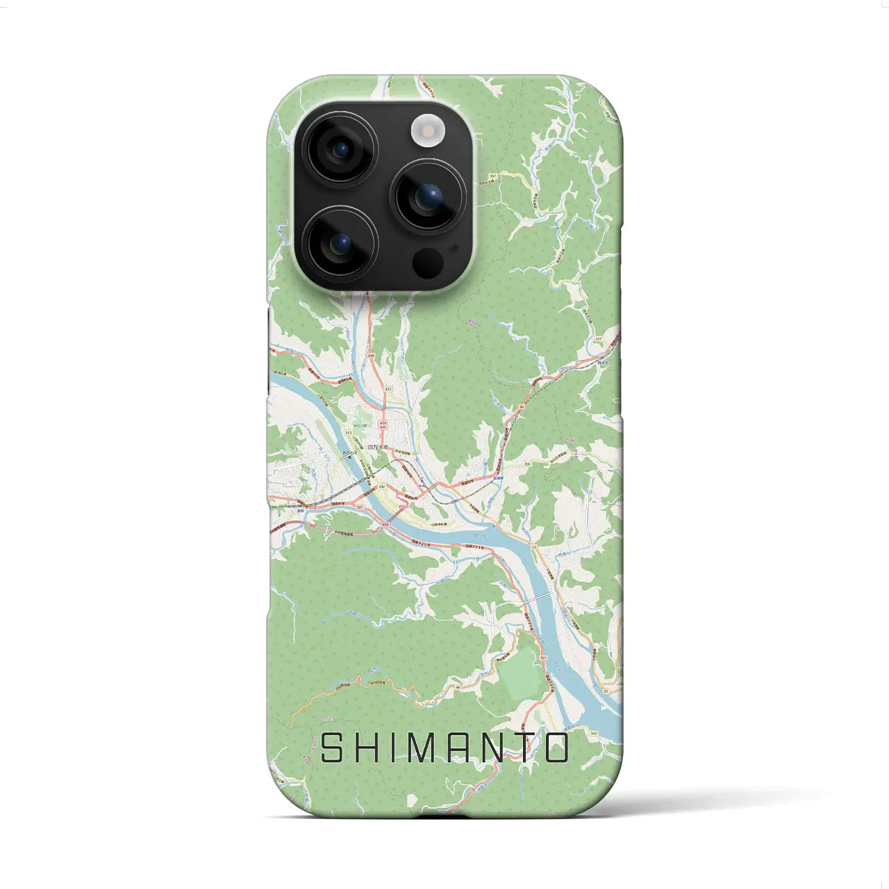 【四万十(高知県)】地図柄iPhoneケース(バックカバータイプ)