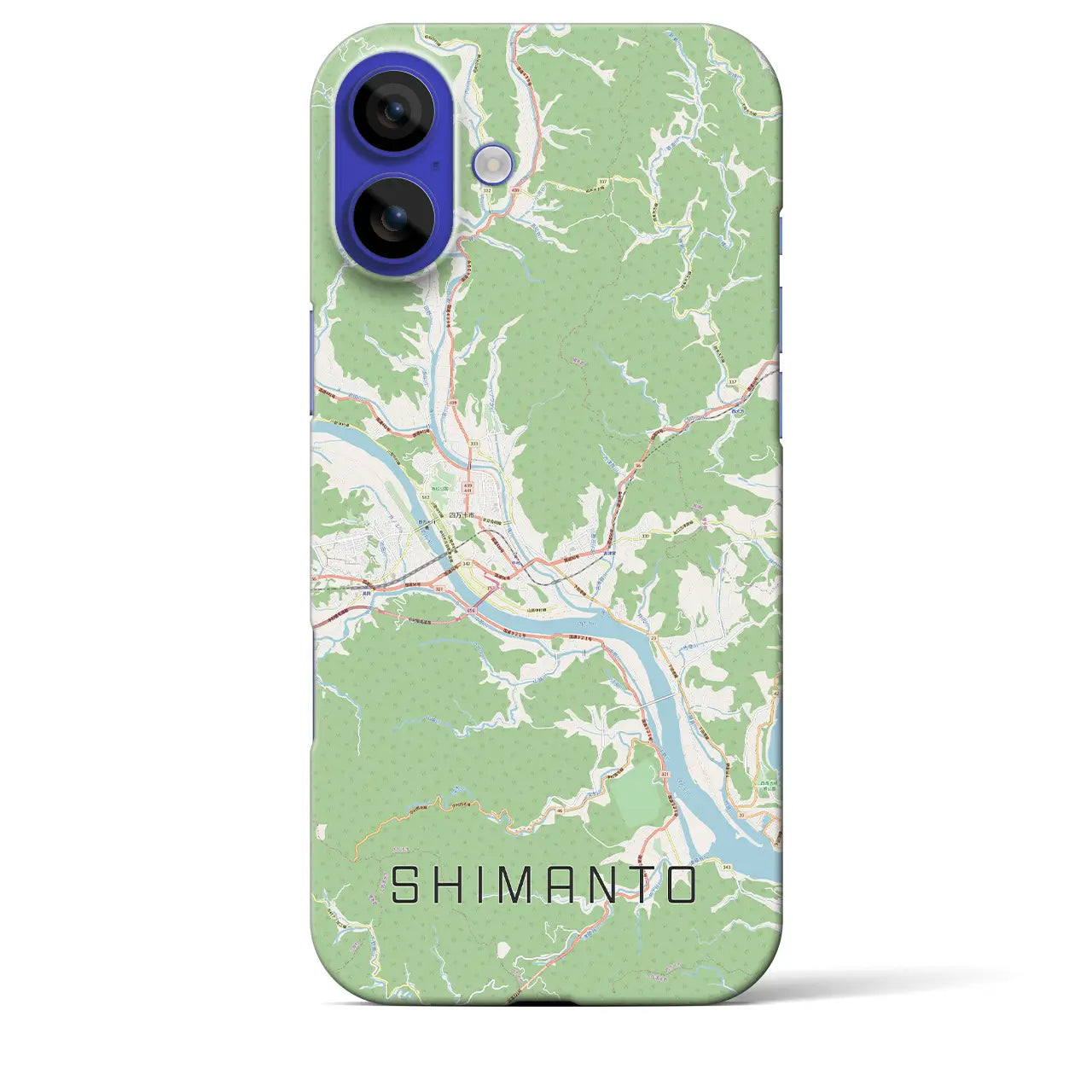 【四万十(高知県)】地図柄iPhoneケース(バックカバータイプ)ナチュラル・iPhone 16 Pro Max 用
