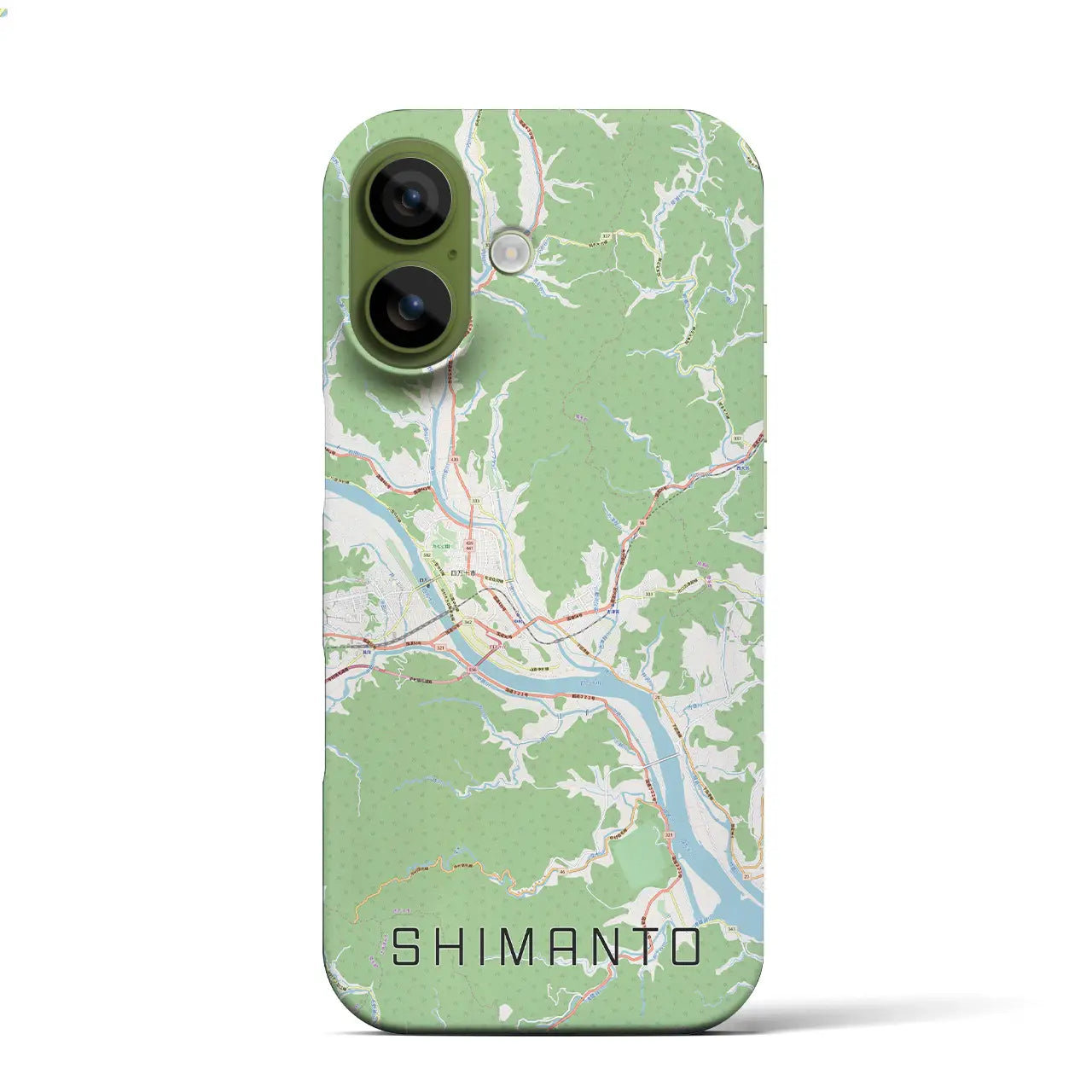 【四万十(高知県)】地図柄iPhoneケース(バックカバータイプ)