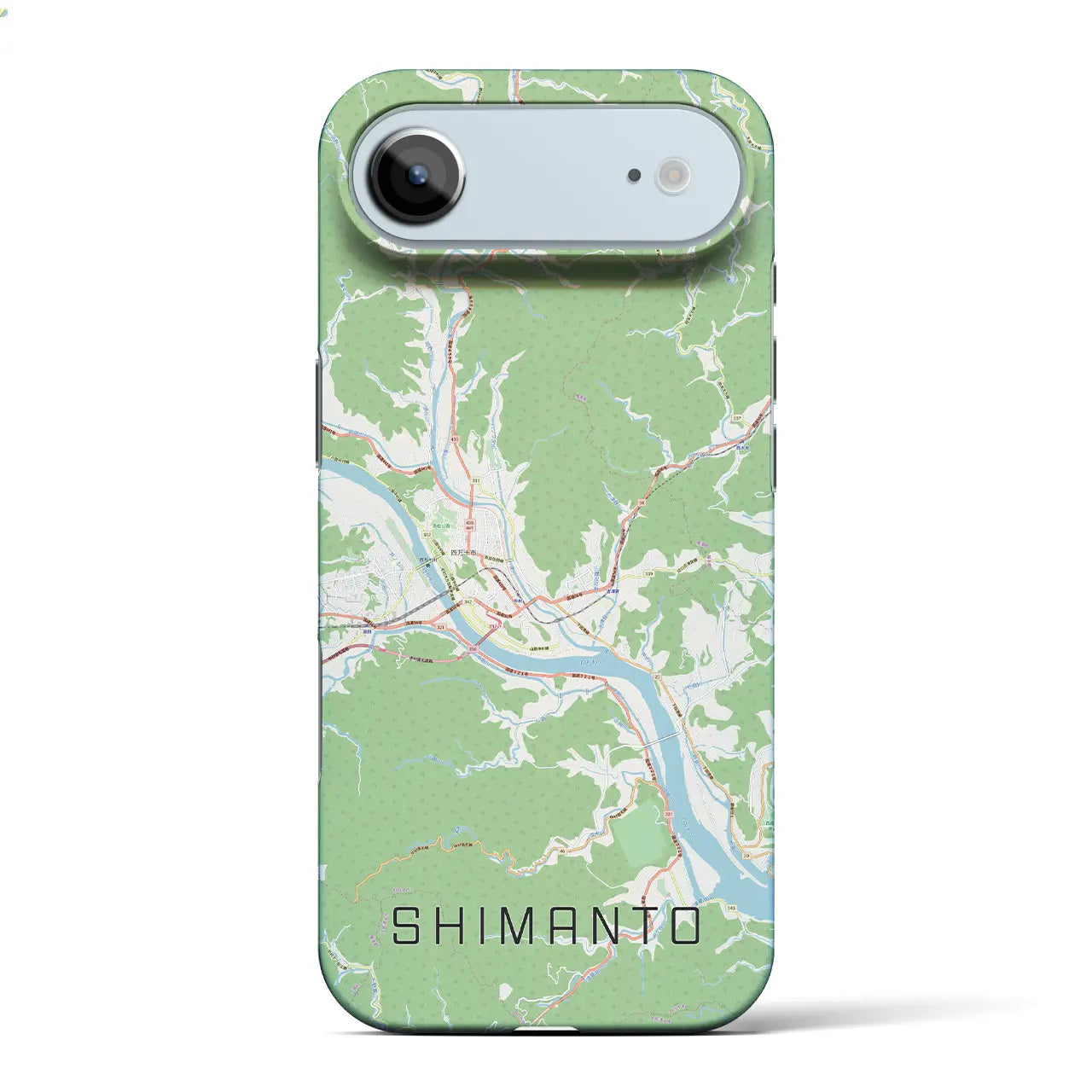 【四万十(高知県)】地図柄iPhoneケース(バックカバータイプ)