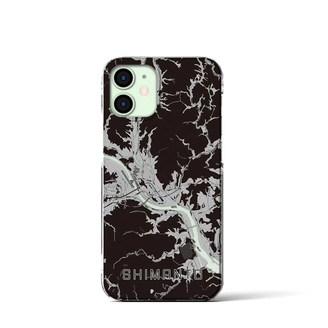 【四万十(高知県)】地図柄iPhoneケース(クリアタイプ)