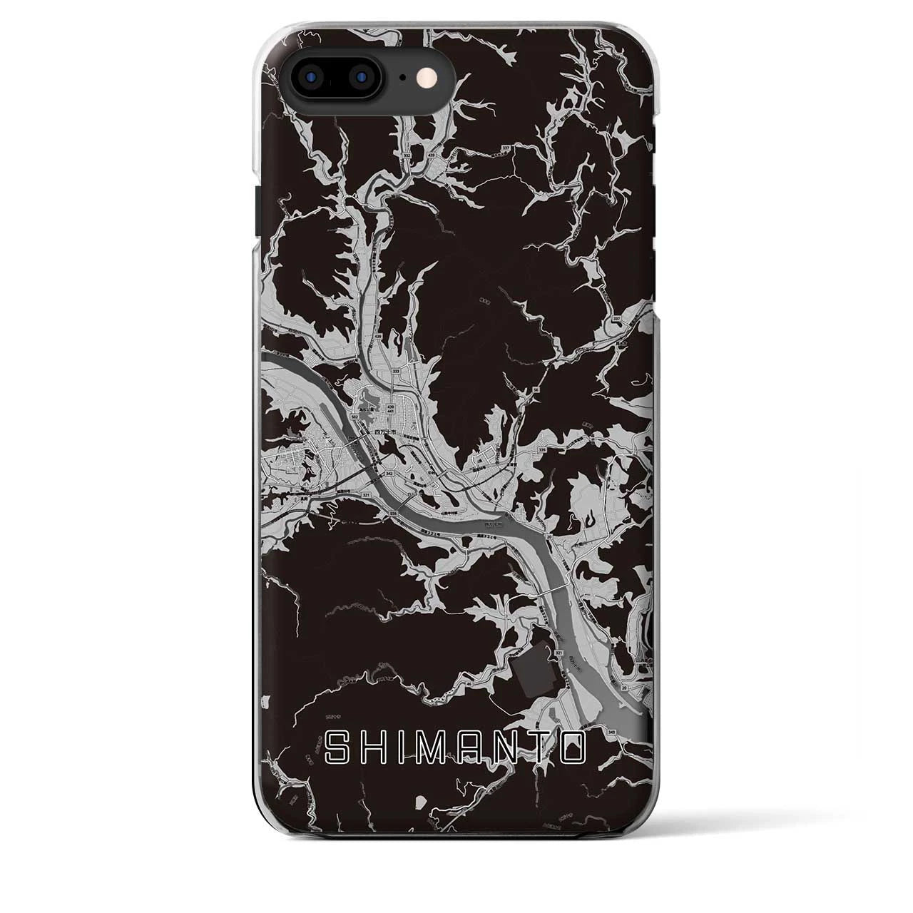 【四万十(高知県)】地図柄iPhoneケース(クリアタイプ)