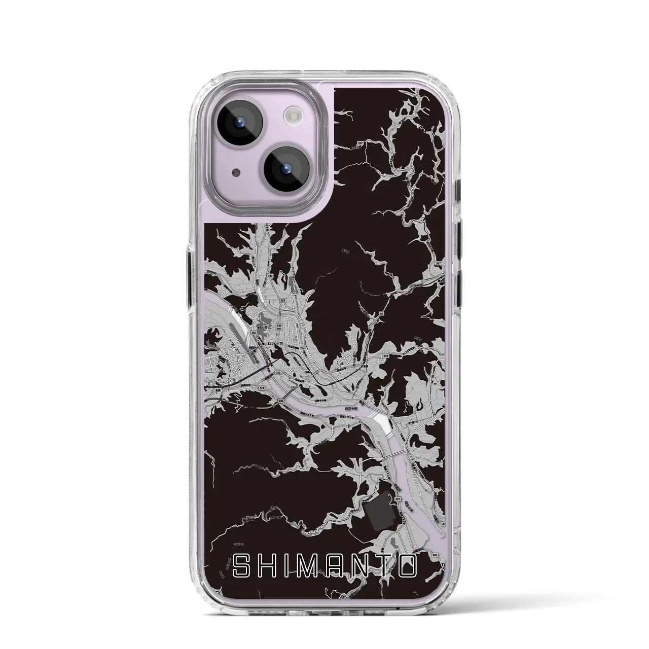 【四万十(高知県)】地図柄iPhoneケース(MagSafeタイプ)