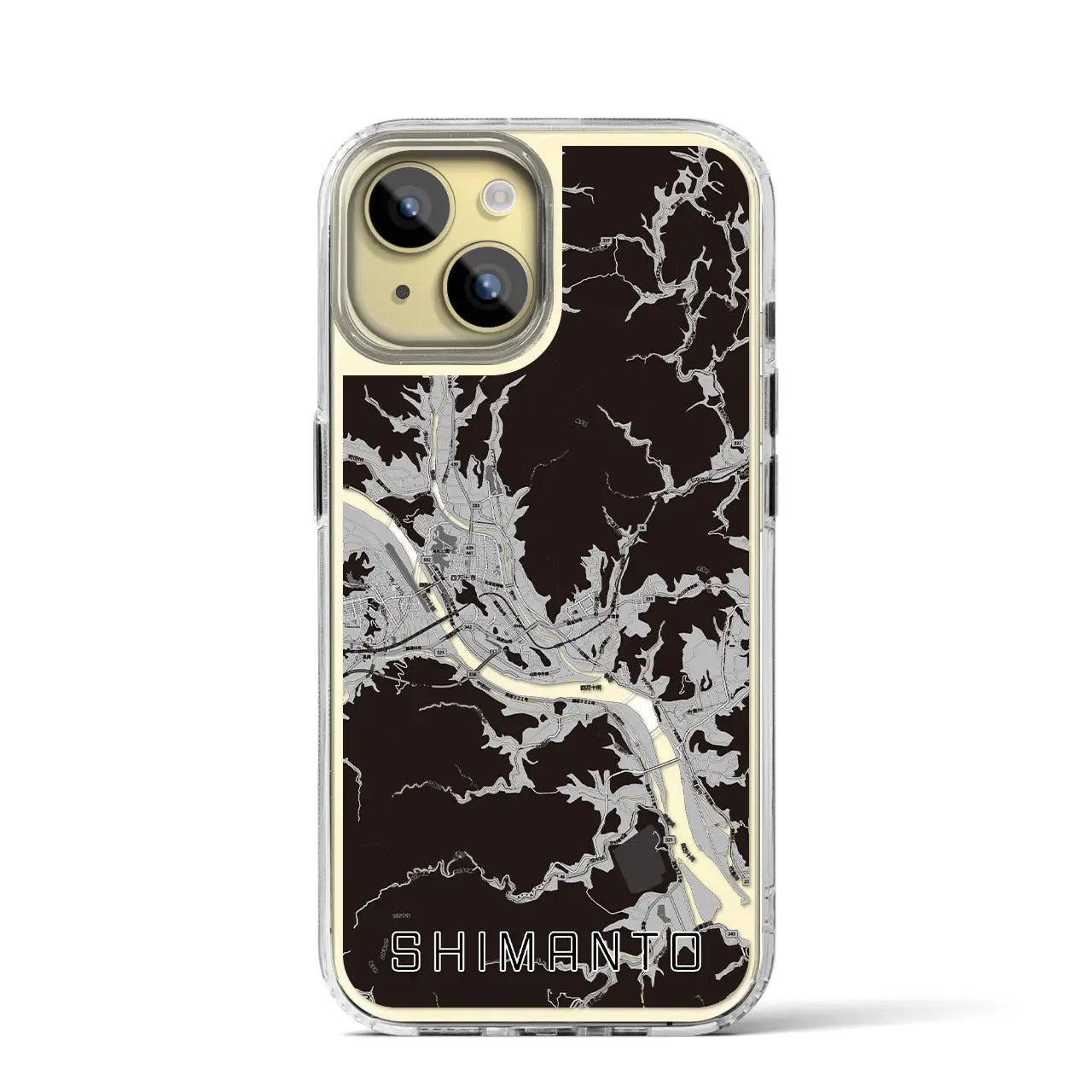 【四万十(高知県)】地図柄iPhoneケース(MagSafeタイプ)