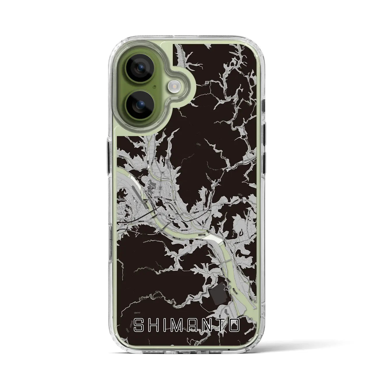 【四万十(高知県)】地図柄iPhoneケース(MagSafeタイプ)
